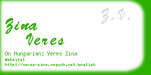 zina veres business card